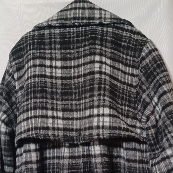FREE PEOPLE Women's Highlands Wool Blend Plaid Pea Coat.XS - Picture 11 of 15